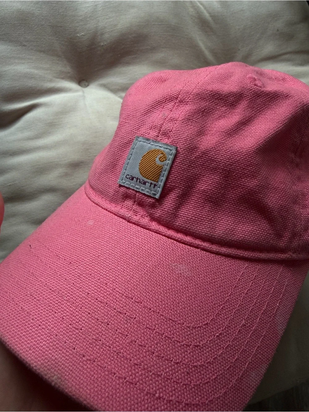 Carhartt Baby Infant Pink Canvas Cotton Baseball Cap Hat Stretch